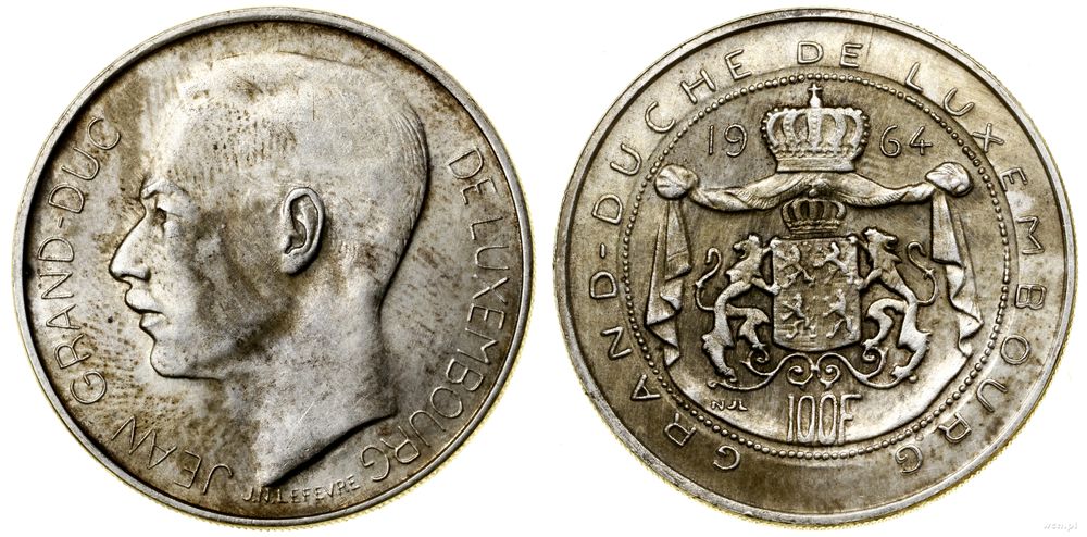 Luksemburg, 100 franków, 1964