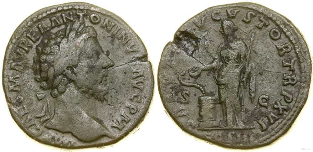 Cesarstwo Rzymskie, sesterc, (162–163)