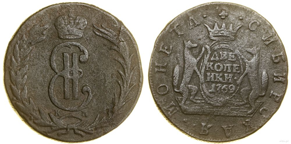 Rosja, 2 kopiejki, 1769 KM