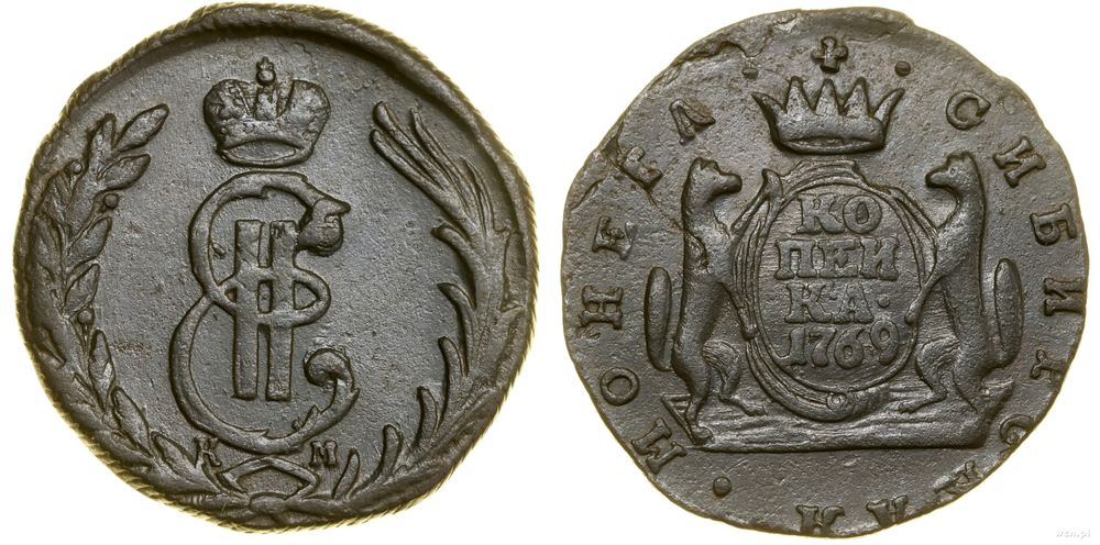 Rosja, 1 kopiejka, 1769 KM