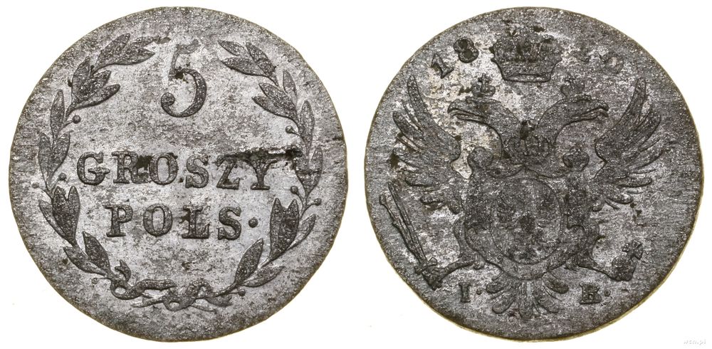 Polska, 5 groszy pols., 1820 IB