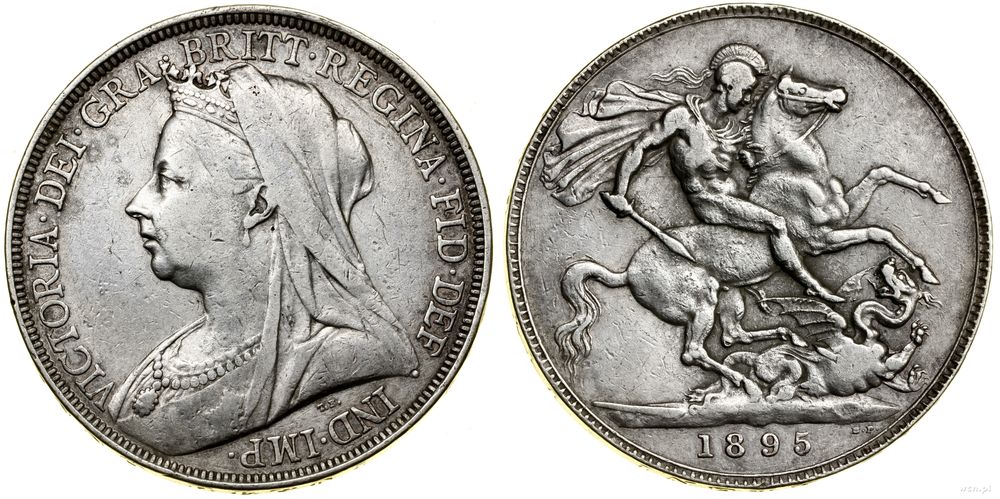 Wielka Brytania, 1 korona, 1895