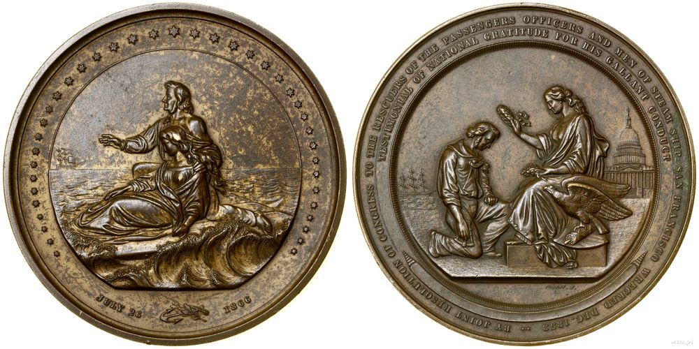 Stany Zjednoczone Ameryki (USA), medal pamiątkowy, ok. 1970–1980 (współczesna odbitka medal