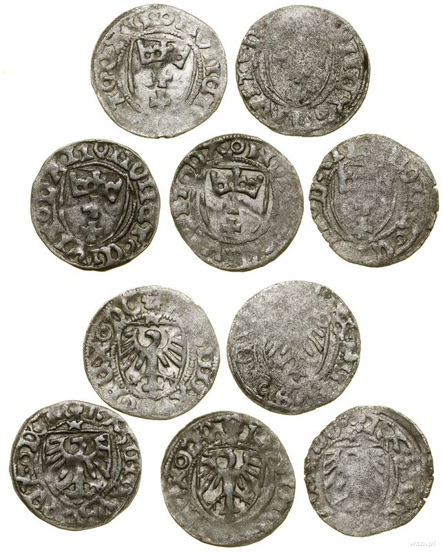 Polska, zestaw 5 x szeląg