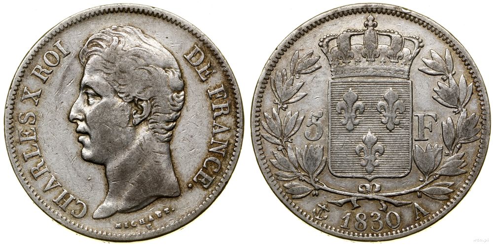 Francja, 5 franków, 1830 A