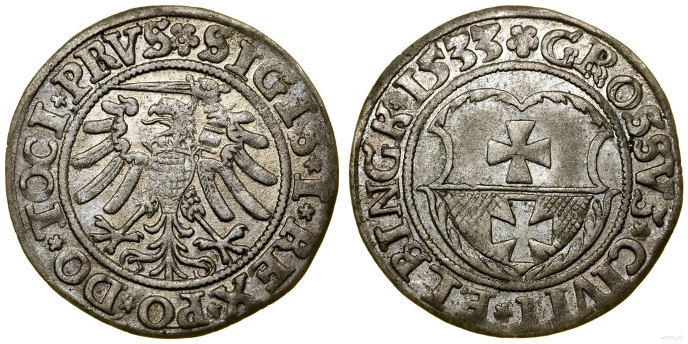 Polska, grosz, 1533
