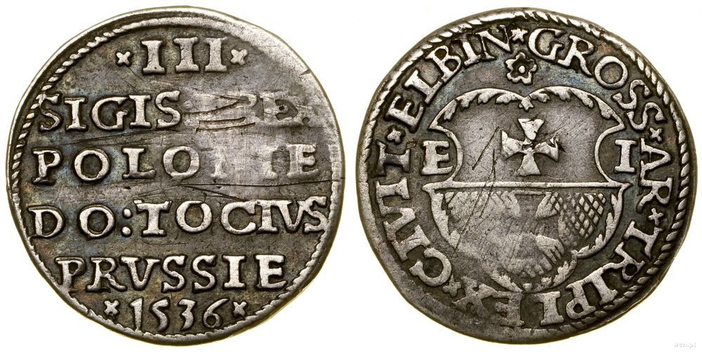 Polska, trojak, 1536