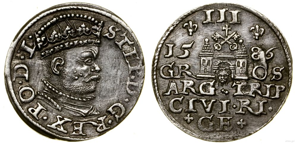 Polska, trojak, 1586