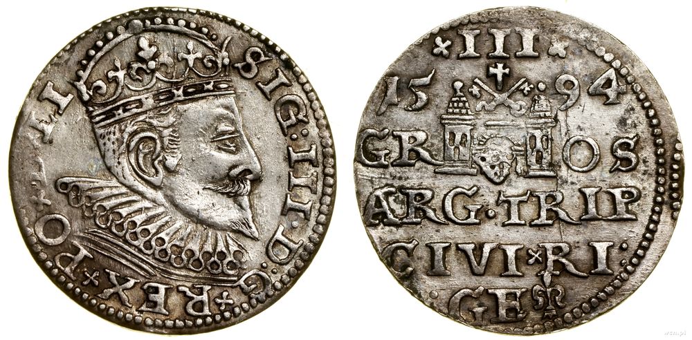 Polska, trojak, 1594
