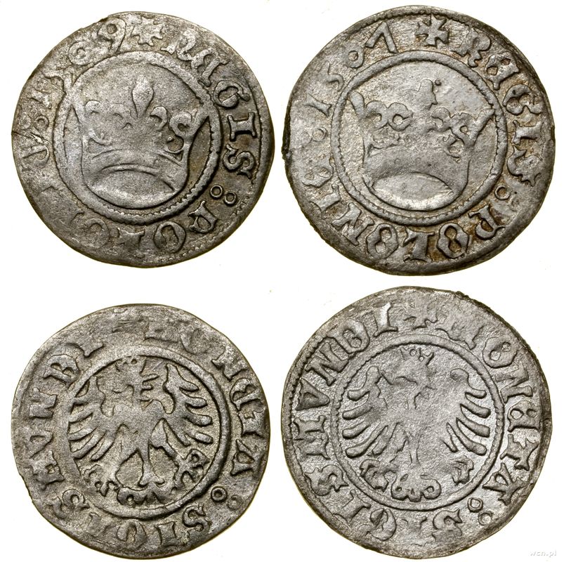 Polska, zestaw: 2 x półgrosz, 1507 i 1509