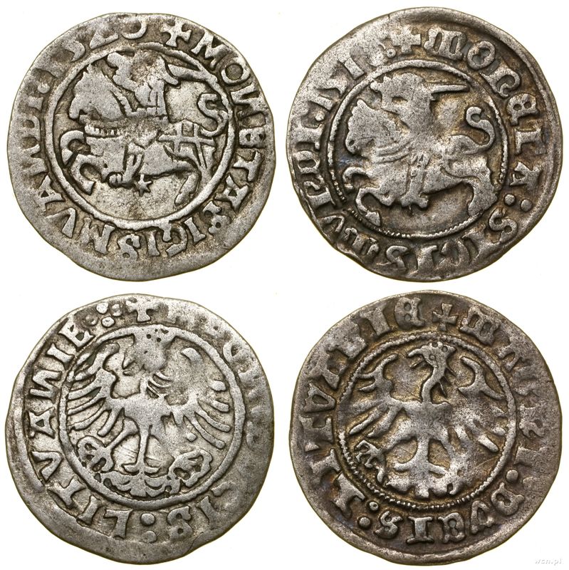 Polska, zestaw: 2 x półgrosz, 1511, 1520