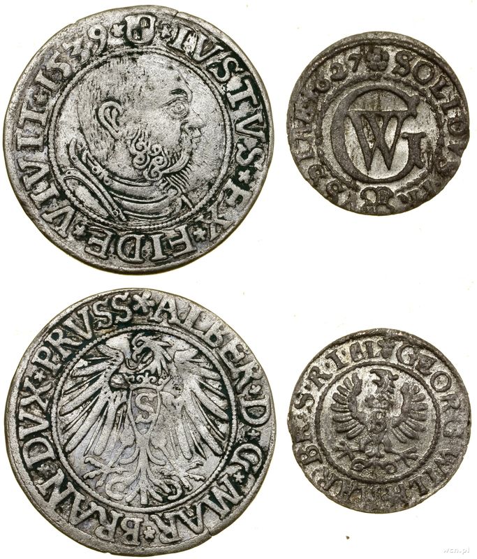 Prusy Książęce (1525–1657), zestaw 2 monet