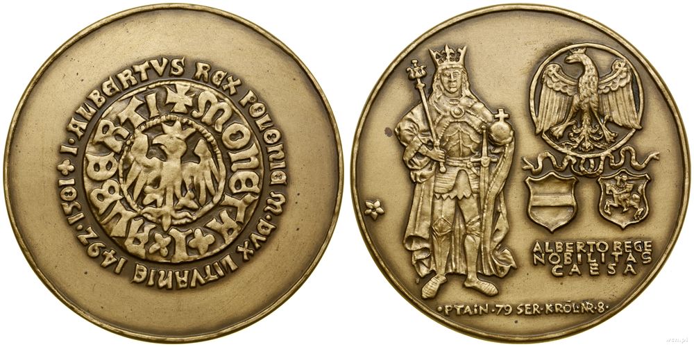 Polska, medal z serii królewskiej PTAiN – Jan Olbracht, 1979
