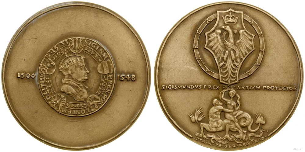 Polska, medal z serii królewskiej PTAiN – Zygmunt Stary, 1979
