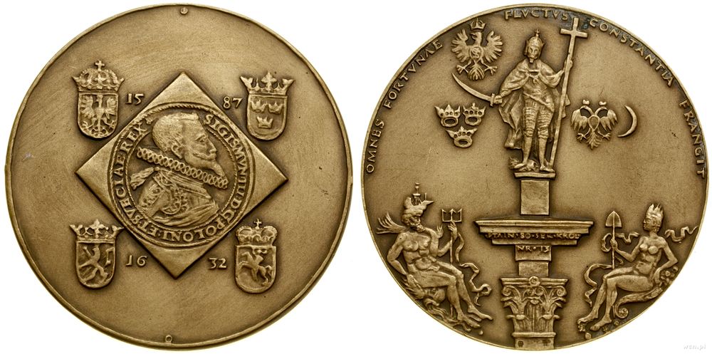 Polska, medal z serii królewskiej PTAiN – Zygmunt III Waza, 1980
