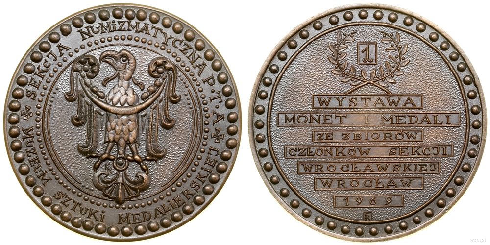 Polska, I Wystawa Monet i Medali Ze Zbiorów Członków Wrocławskiej Sekcji Numizmatycznej PTA Wrocław, 1969