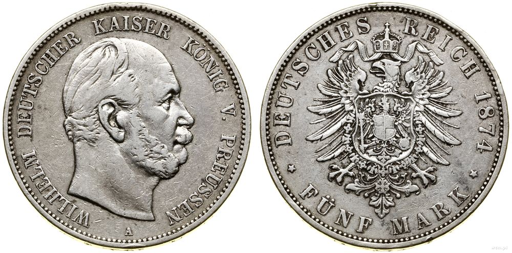 Niemcy, 5 marek, 1874 A