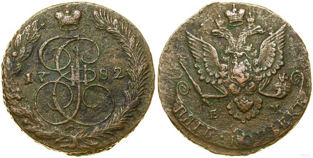 Rosja, 5 kopiejek, 1782 EM