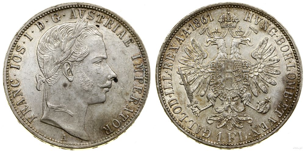 Austria, 1 floren, 1861 A