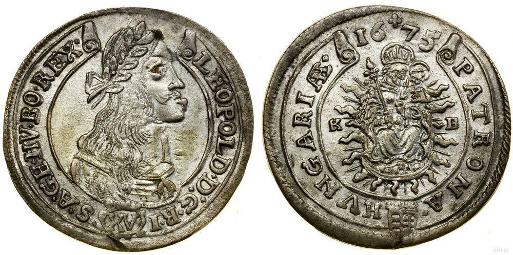 Węgry, 15 krajcarów, 1675 KB