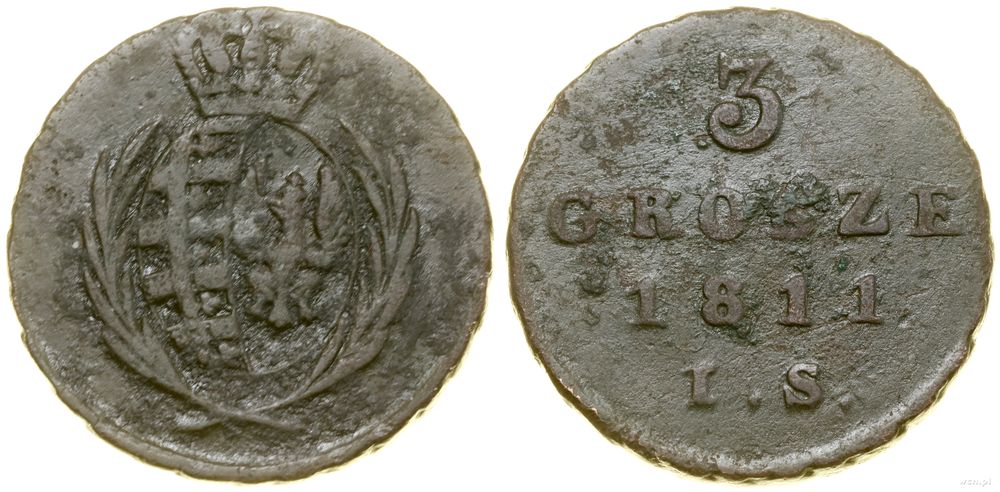 Polska, 3 grosze (trojak), 1811 IS