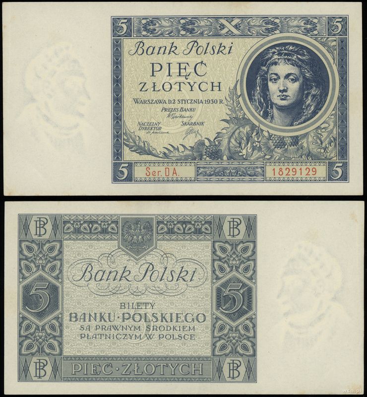Polska, 5 złotych, 2.01.1930