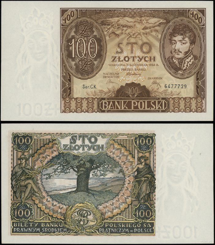 Polska, 100 złotych, 9.11.1934