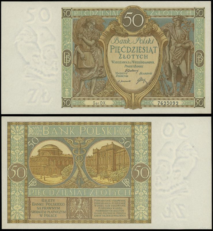 Polska, 50 złotych, 1.09.1929