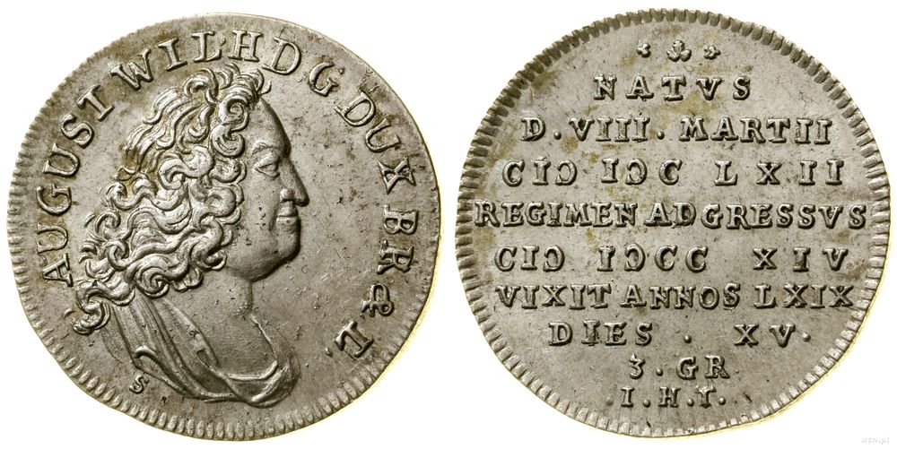 Niemcy, 3 grosze pośmiertne, 1731 IHT