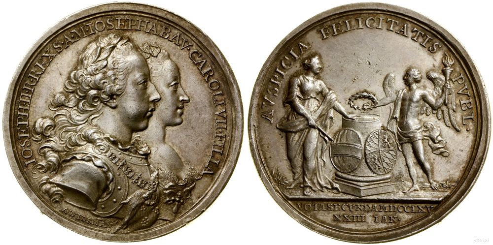 Austria, medal zaślubinowy, 1765