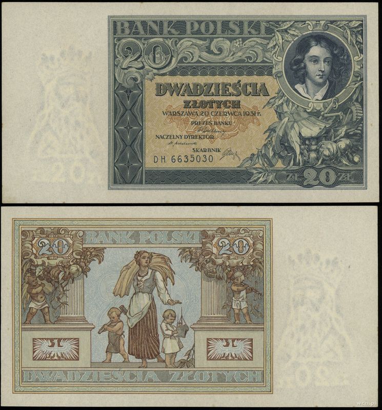 Polska, 20 złotych, 20.06.1931