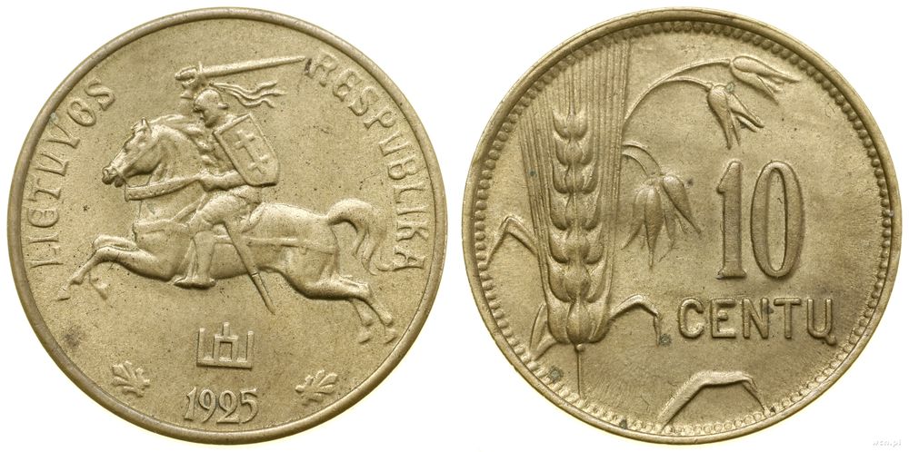 Litwa, 10 centów, 1925