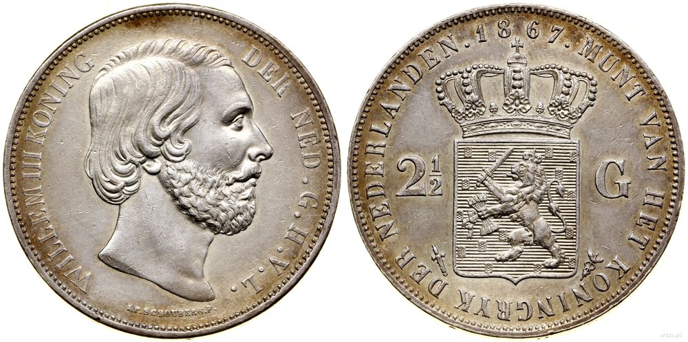 Niderlandy, 2 1/2 guldena, 1867