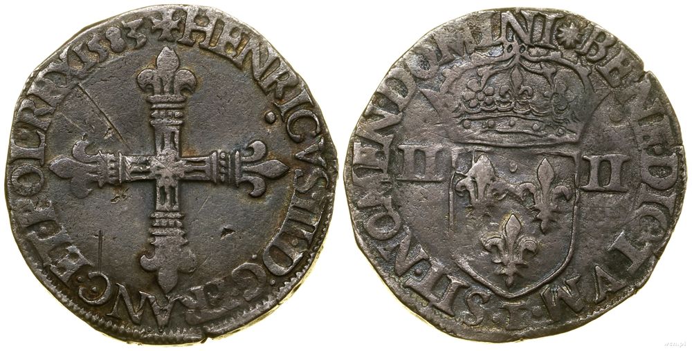 Polska, 1/4 ecu, 1583 T