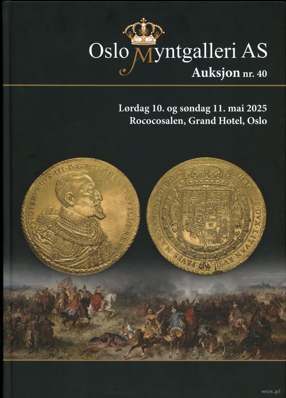 literatura numizmatyczna, Oslo Myntgalleri AS, Auksjon 40, Oslo 10.05.2025,