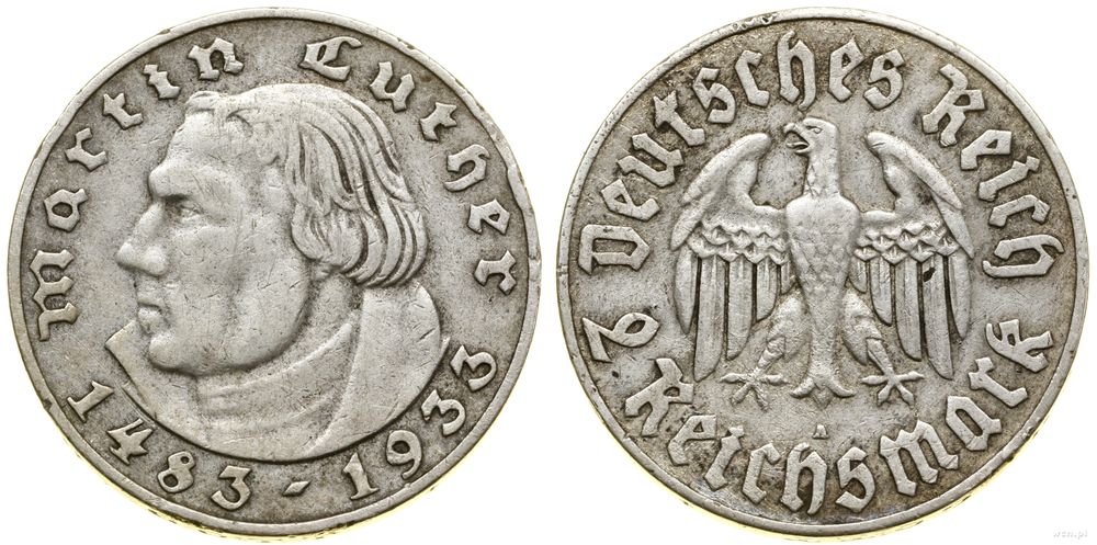 Niemcy, 2 marki, 1933 A