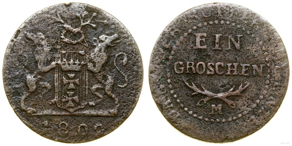 Polska, 1 grosz, 1809 M