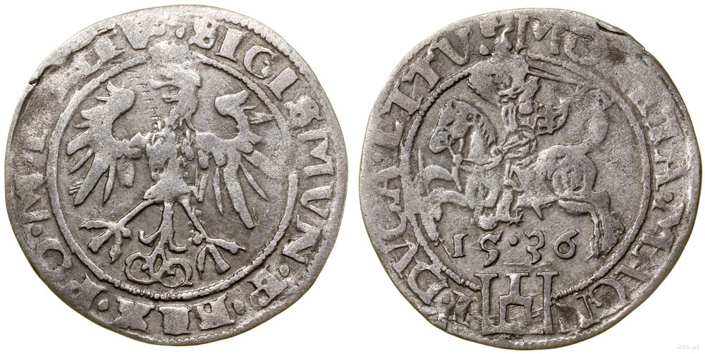 Polska, grosz, 1536