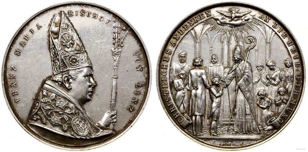 Austria, medal pamiątkowy z okazji Bierzmowania, 1895