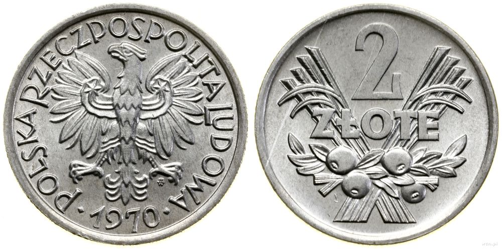 Polska, 2 złote, 1970
