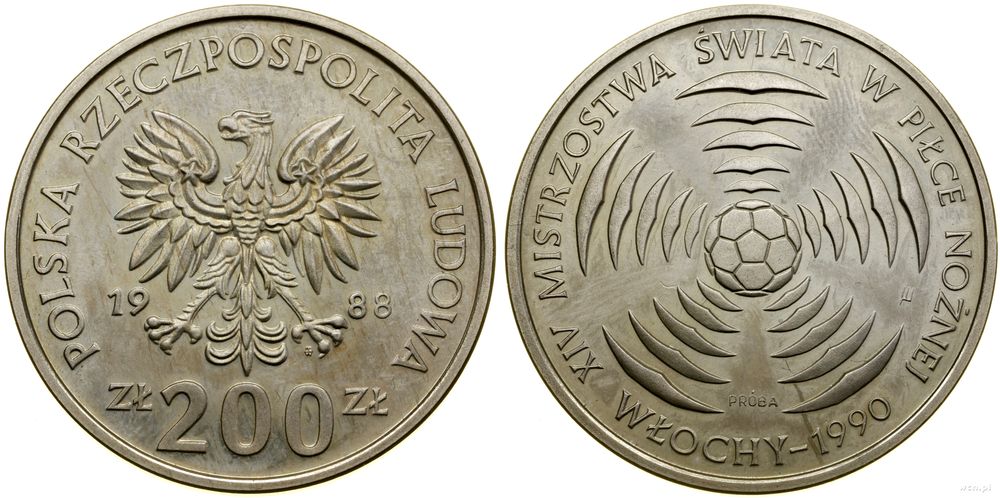 Polska, 200 złotych, 1988