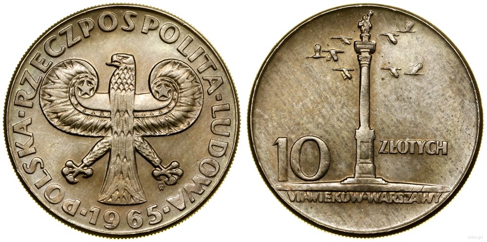 Polska, 10 złotych, 1965