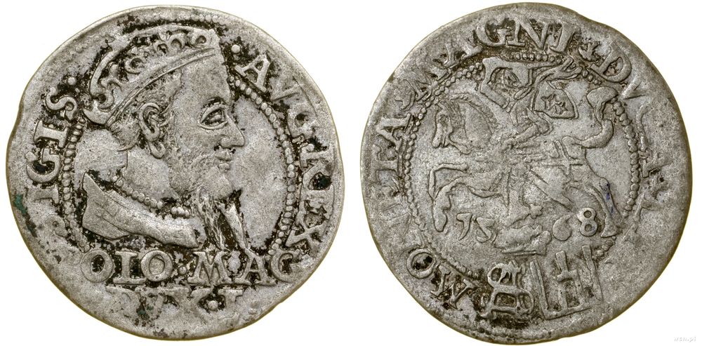 Polska, grosz na stopę polską, 1568