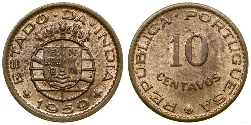 Indie Portugalskie, 10 centavo, 1959