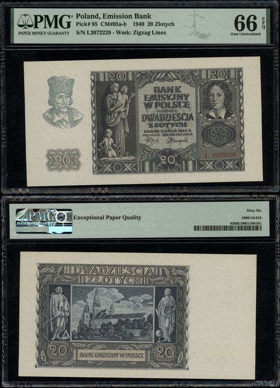 Polska, 20 złotych, 1.03.1940
