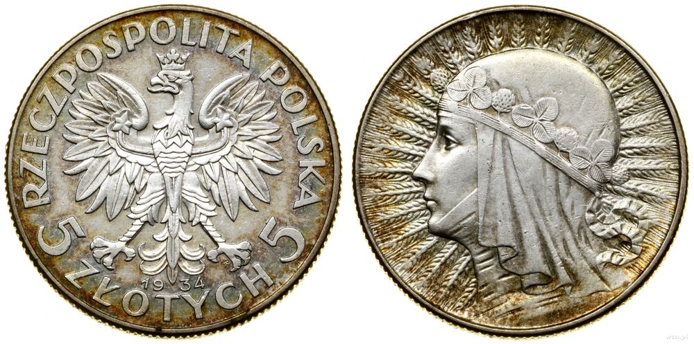 Polska, 5 złotych, 1934