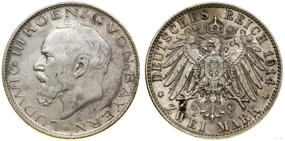 Niemcy, 2 marki, 1914 D