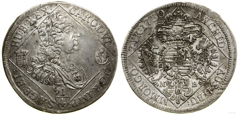 Węgry, 1/4 talara, 1730 NB