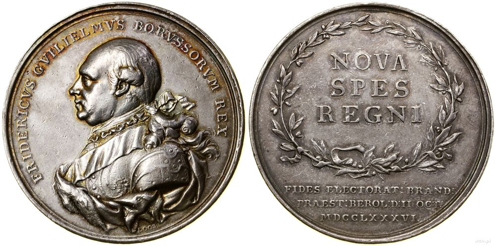 Niemcy, medal - Hołd Brandenburgii, 1786