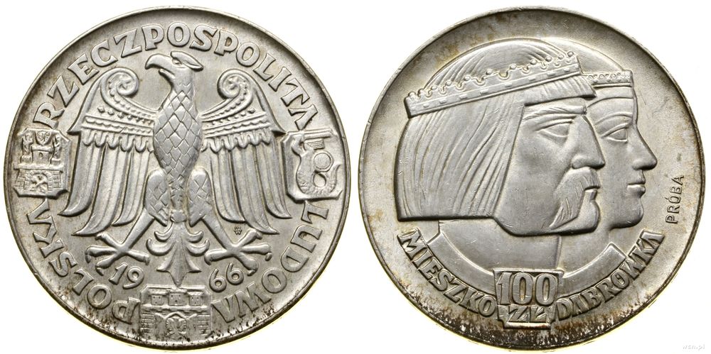 Polska, 100 złotych, 1966